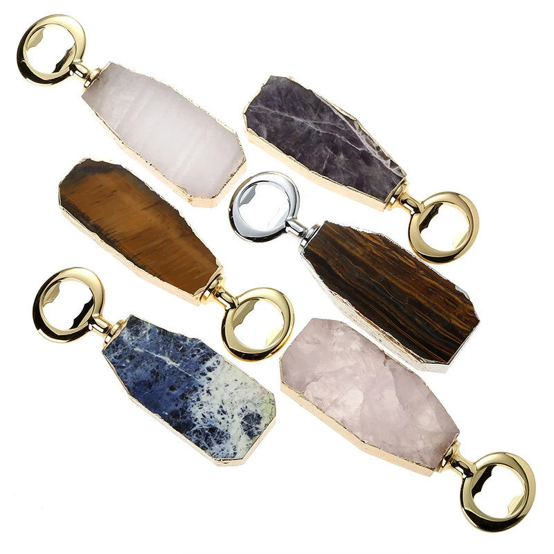 Custom Gold Engraved Logo Natural Crystal Stone Beer Bottle Opener Custom Gemstone Wine Opener, As picture
Custom Gold Engraved Logo Natural Crystal Stone Beer Bottle Opener Custom Gemstone Wine Opener, As picture