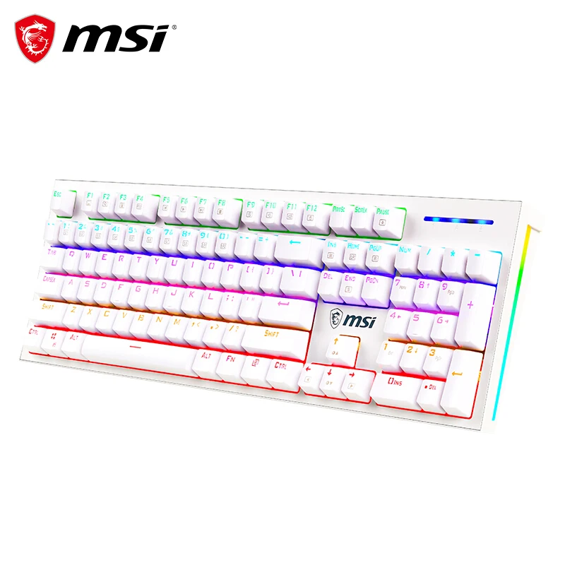 MSI GK50 Zmechanical keyboard green axis RGB light effect cable Games Video Games office keyboard 104 keys eat chicken keyboard
MSI GK50 Zmechanical keyboard green axis RGB light effect cable Games Video Games office keyboard 104 keys eat chicken keyboard