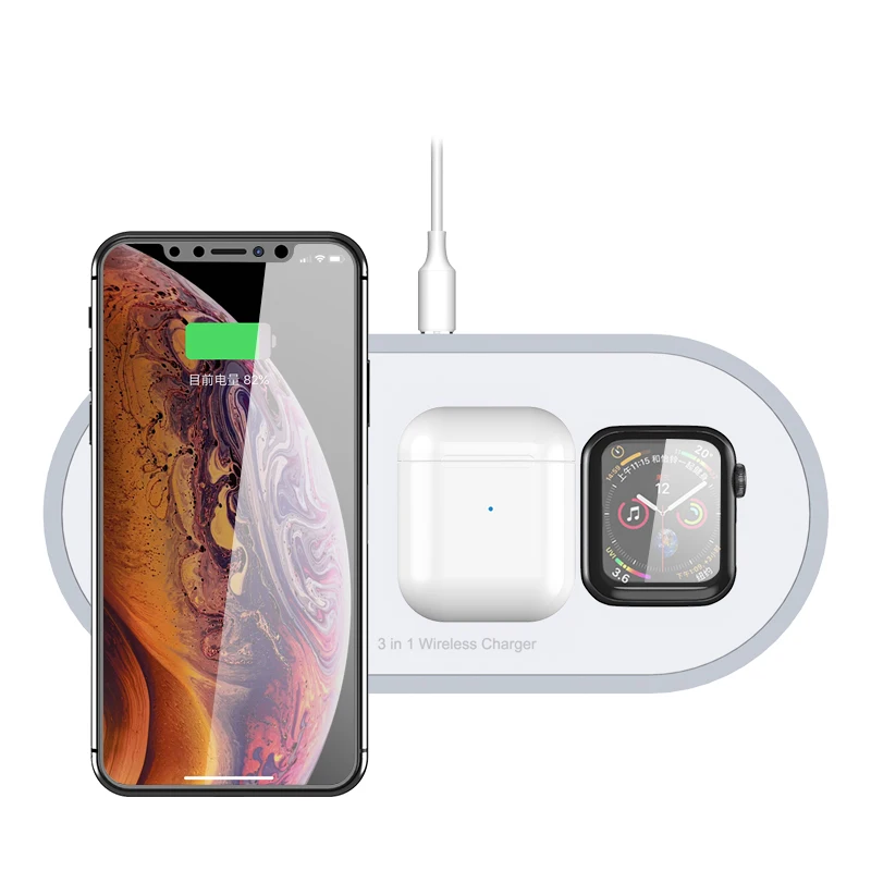 Sikenai 10W 3 in 1 Wireless Charger Qi Fast Charger Station Compatible For Apple Watch Airpods iPhone, White/ black
Sikenai 10W 3 in 1 Wireless Charger Qi Fast Charger Station Compatible For Apple Watch Airpods iPhone, White/ black