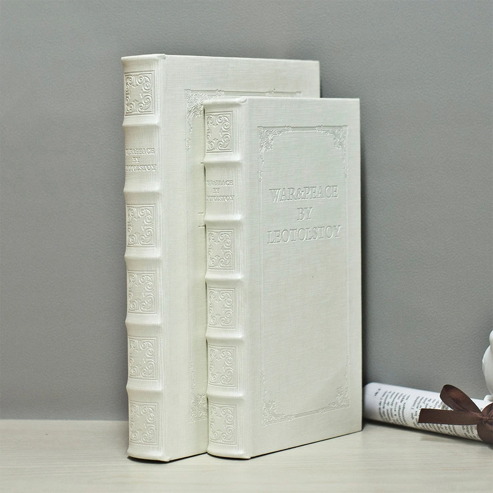 Book Shape Decorative Box for Home Decor,Faux Leather Cover and MDF Shell Frame, Displayed on Cafe Hotel Home Bookshelf or Desk, White or customized color
Book Shape Decorative Box for Home Decor,Faux Leather Cover and MDF Shell Frame, Displayed on Cafe Hotel Home Bookshelf or Desk, White or customized color