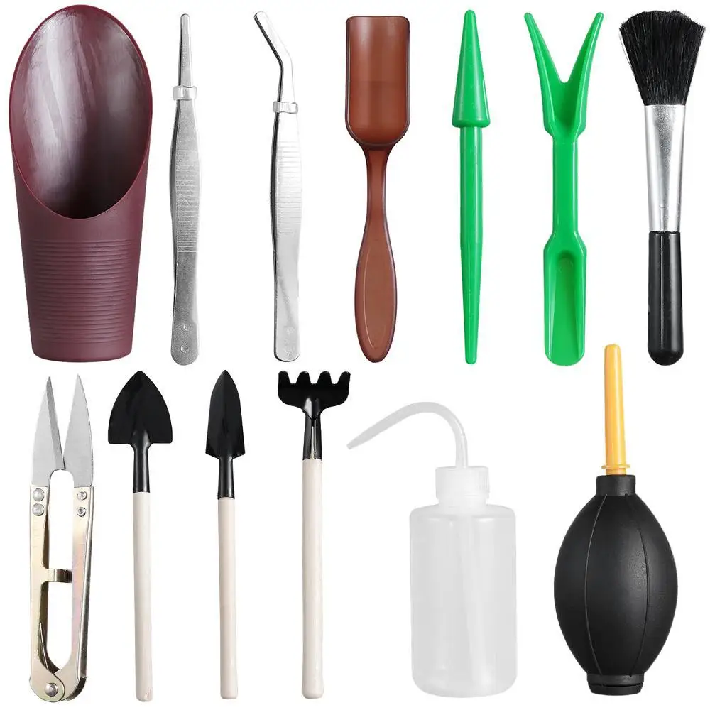LJJZH314 13pcs Mini Garden Hand Tools Outdoor Bonsai Tools Planting Flower Succulent Miniature Gardening Tools
LJJZH314 13pcs Mini Garden Hand Tools Outdoor Bonsai Tools Planting Flower Succulent Miniature Gardening Tools