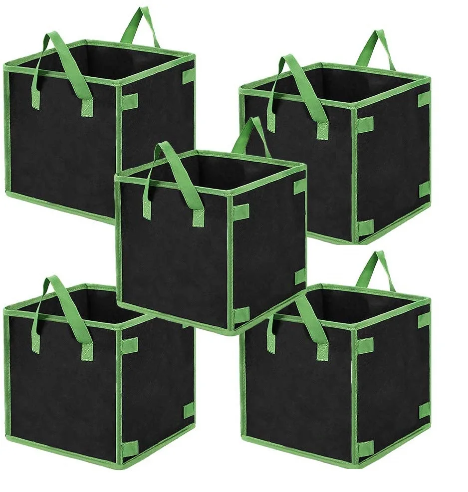 Promotion Price. 5Packs 3/5/7/10 Gallons Square Garden Grow Bag.Thick felt material with 4 standing holes.
Promotion Price. 5Packs 3/5/7/10 Gallons Square Garden Grow Bag.Thick felt material with 4 standing holes.