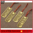 Metal Bookmarks with Leather String,18K Gold Plated,Feather Design