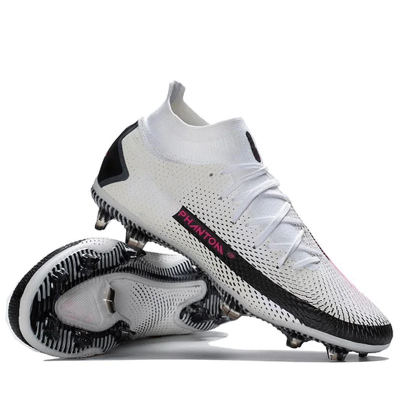 Drop shipping from china cheap sport shoes soccer boots for men high ankle professional training shoes cleats for men, White
Drop shipping from china cheap sport shoes soccer boots for men high ankle professional training shoes cleats for men, White