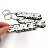 Personalized Custom OEM 3D Embossed Name Logo Soft PVC Rubber Keychains for Promotional Gifts