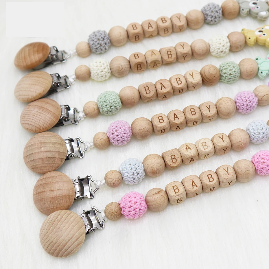 Newborn Wood Silicone Beads Pacifier Clips Chain Dummy Clip Pacifier Holder Nipple Soother Chain Baby Feeding Baby Accessories
Newborn Wood Silicone Beads Pacifier Clips Chain Dummy Clip Pacifier Holder Nipple Soother Chain Baby Feeding Baby Accessories