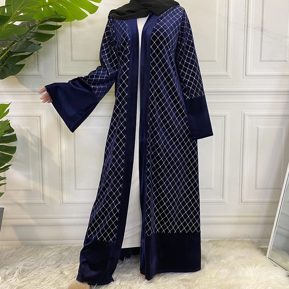 Trendy islamic fashion dresses luxury sparkling velvet dress muslim gorgeous women's winter abaya, Blue
Trendy islamic fashion dresses luxury sparkling velvet dress muslim gorgeous women's winter abaya, Blue