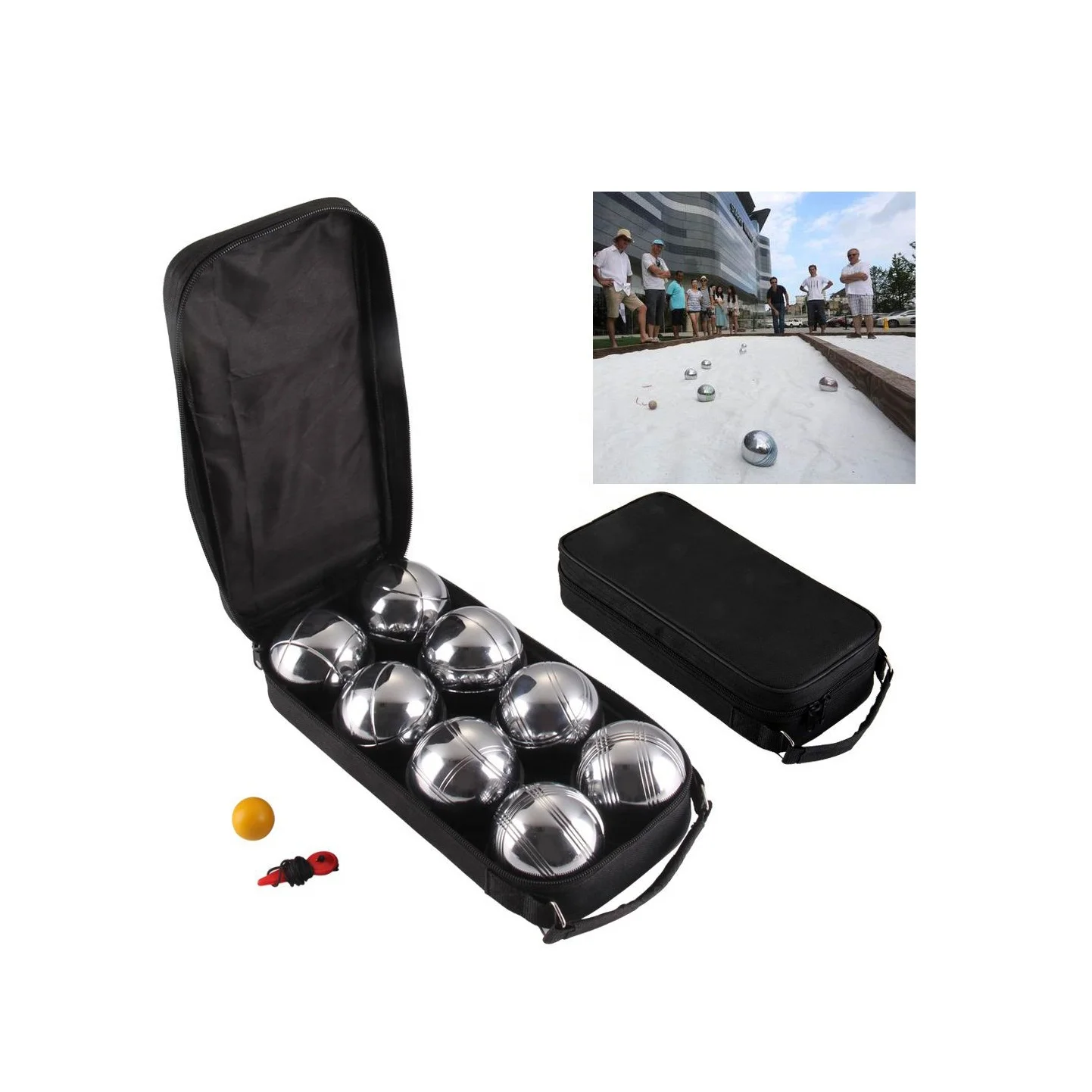 8 Metal Polyresin Bochie Ball Bocce Ball Set for Backyard Lawn Beach Outdoor Family Bocci Yard Game
8 Metal Polyresin Bochie Ball Bocce Ball Set for Backyard Lawn Beach Outdoor Family Bocci Yard Game