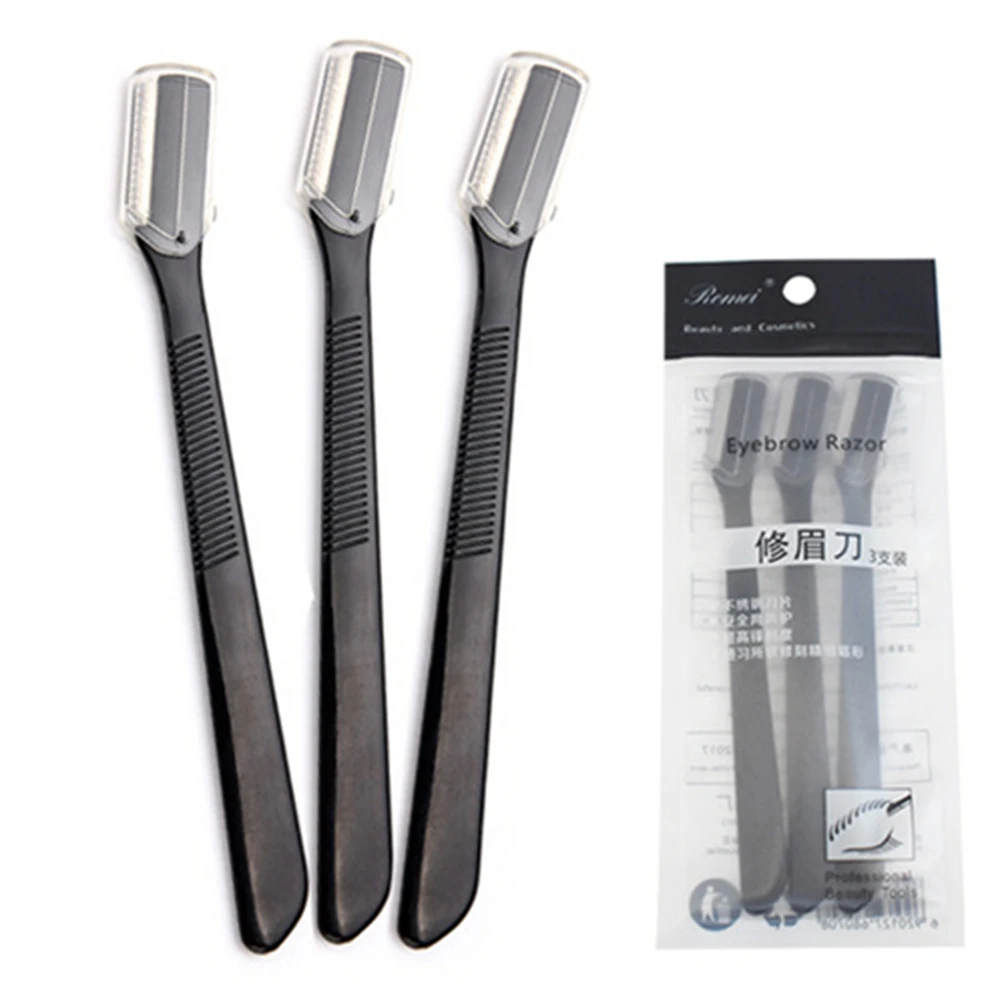 3 pcs set Black Cosmetics Makeup Eyebrow Razor Custom LOGO Trimmer blade shaver Women, Pink, green, yellow, etc.
3 pcs set Black Cosmetics Makeup Eyebrow Razor Custom LOGO Trimmer blade shaver Women, Pink, green, yellow, etc.