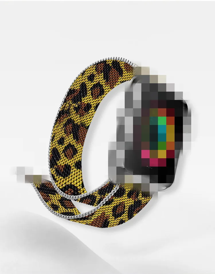 Leopard watch Strap Loop Band for Apple watch 4 5 6 series Milanese Magnetic Bands 38mm 40mm 44mm Stainless Steel watch bands, Optional
Leopard watch Strap Loop Band for Apple watch 4 5 6 series Milanese Magnetic Bands 38mm 40mm 44mm Stainless Steel watch bands, Optional