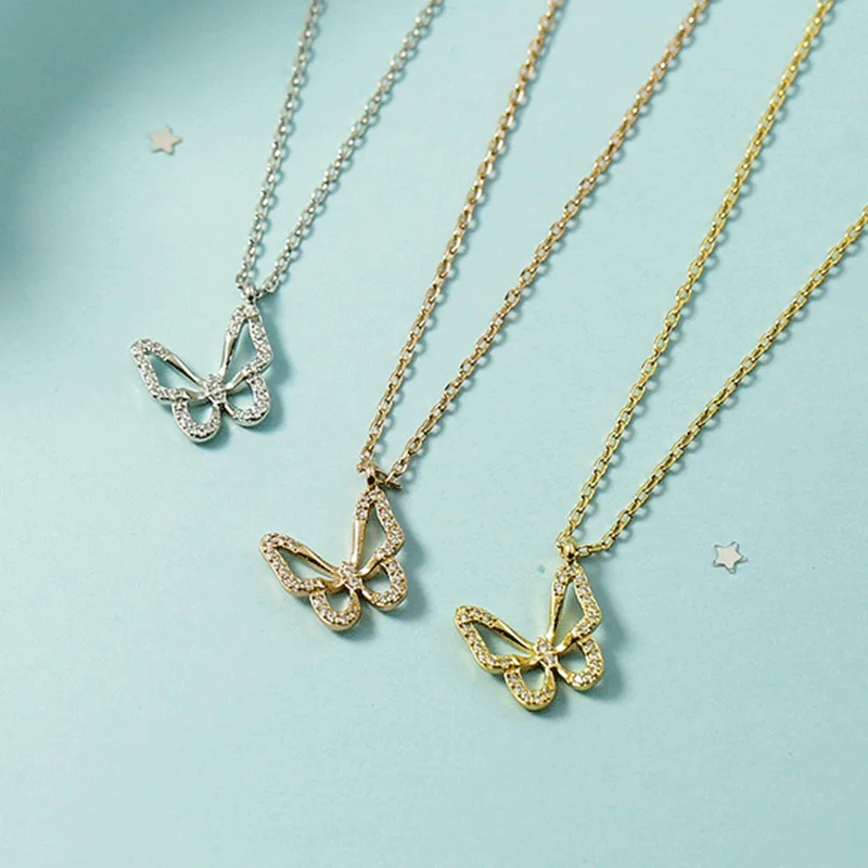 Simple Trendy 18k Gold Plated Diamond Butterfly Pendant Necklace Hollow Rhinestone Butterfly Necklace
Simple Trendy 18k Gold Plated Diamond Butterfly Pendant Necklace Hollow Rhinestone Butterfly Necklace