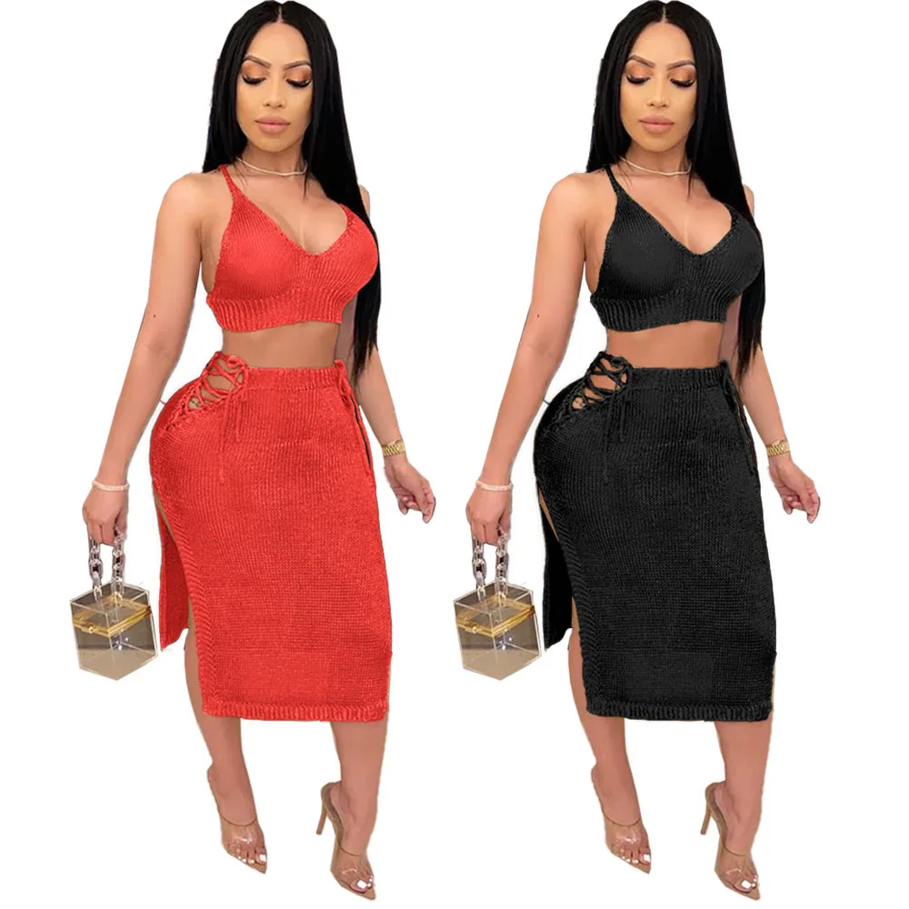 wholesale 2020 sexy classic summer sweater V neck solid color women two piece dress set FM-L5116, As pictures
wholesale 2020 sexy classic summer sweater V neck solid color women two piece dress set FM-L5116, As pictures