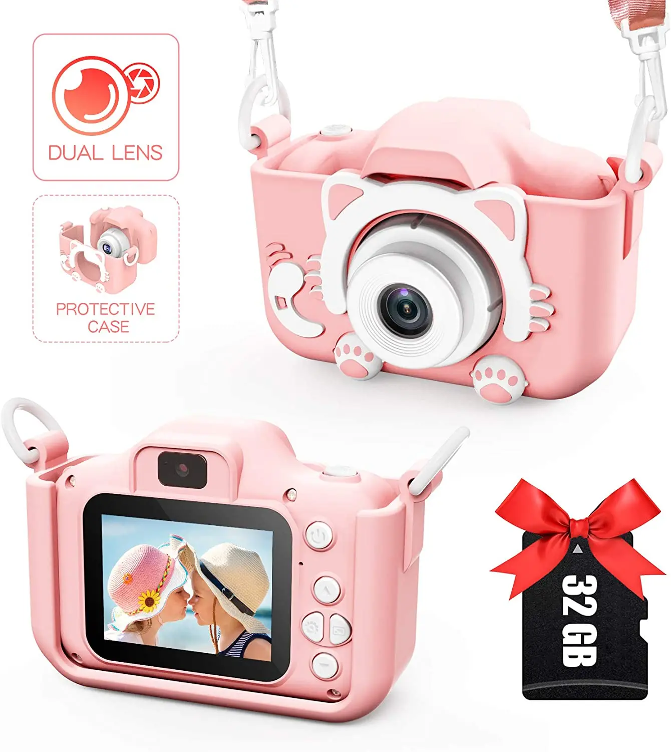 Kids Camera for Girls Toys 1080P HD Dual Lens, Toddler Toys Video Recorder 2 Inch, Children Digital Cameras Birthday for Age
Kids Camera for Girls Toys 1080P HD Dual Lens, Toddler Toys Video Recorder 2 Inch, Children Digital Cameras Birthday for Age