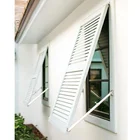 European Operable Aluminum Blinds Security Louvers Rolling Window Plantation Shutters Window