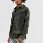 wholesale 100% cotton button closures men's plain cargo jackets