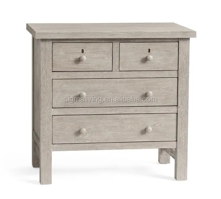 Home furniture American style wood furniture living room farmhouse 4-drawer nightstand