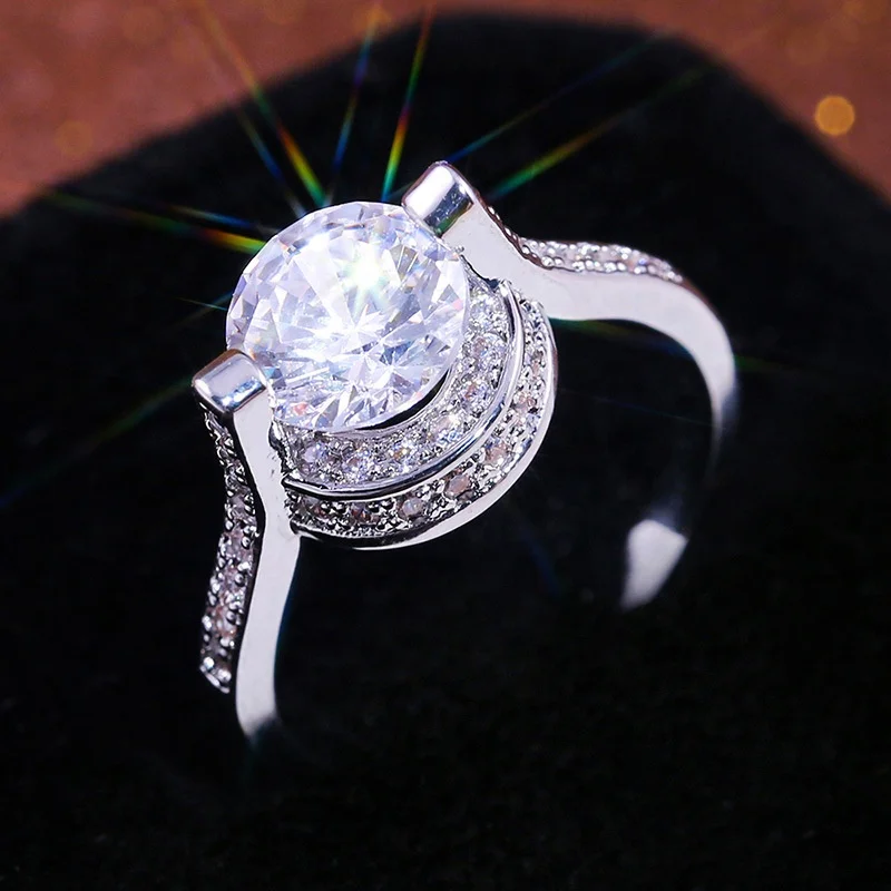 Luxury Creative Suspended Design Micro-set Big Round Zircon Ring For Women Bride Gift Wedding Engagement Party Jewelry
Luxury Creative Suspended Design Micro-set Big Round Zircon Ring For Women Bride Gift Wedding Engagement Party Jewelry