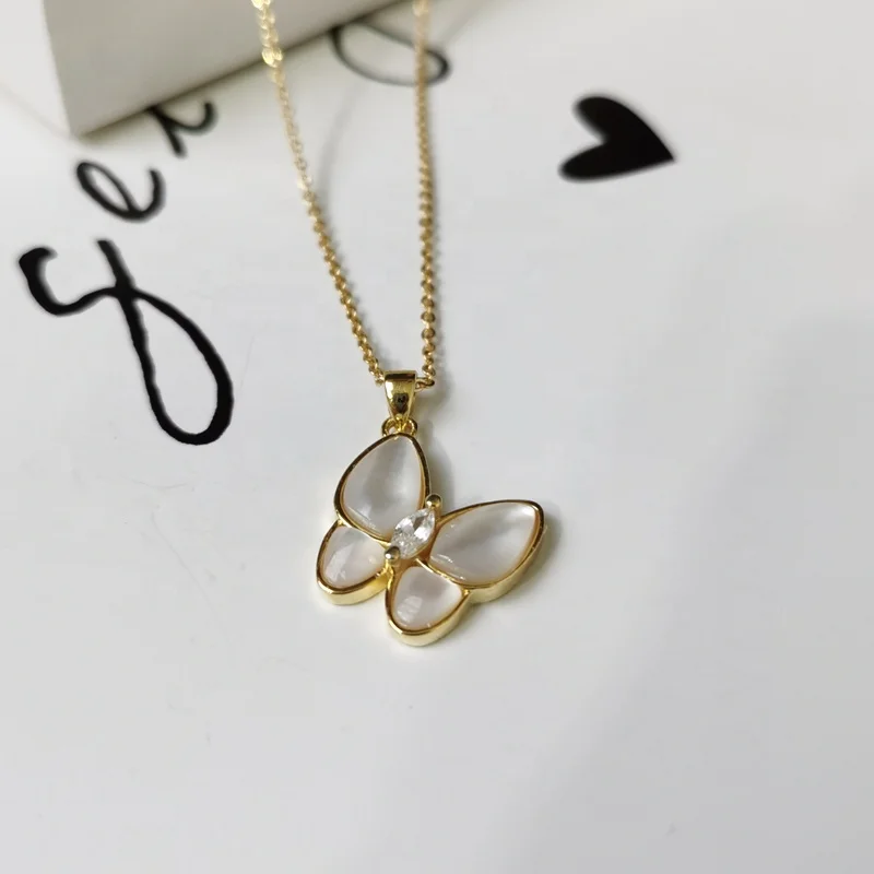 2020 new Jewelry plated 18K gold mother of pearl zircon butterfly pendant necklace women
2020 new Jewelry plated 18K gold mother of pearl zircon butterfly pendant necklace women