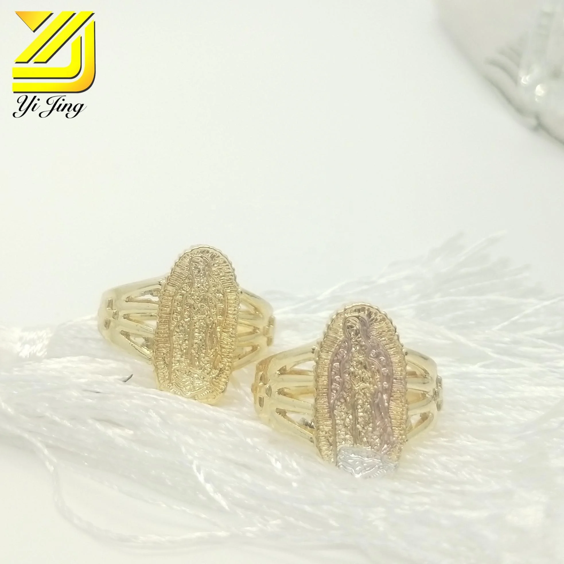 New Arrival High Quality Wholesale Guadalupe tricolor ring embossed design jewelry for women
New Arrival High Quality Wholesale Guadalupe tricolor ring embossed design jewelry for women