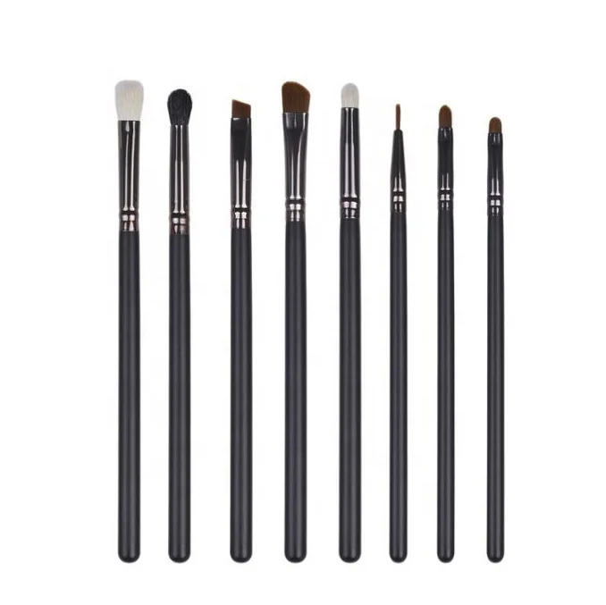 synthetic custom logo vegan private label 7 pcs customized logo kits goat wood handle make up brushes