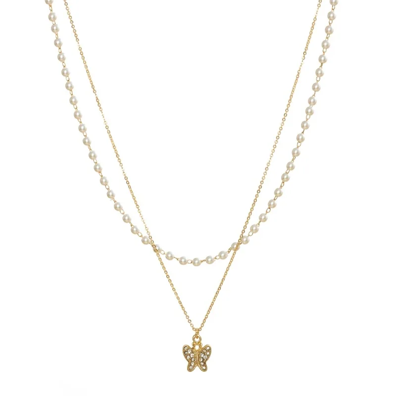Retro ins wind pearl butterfly double layer ladies necklace fashion personality clavicle chain
Retro ins wind pearl butterfly double layer ladies necklace fashion personality clavicle chain