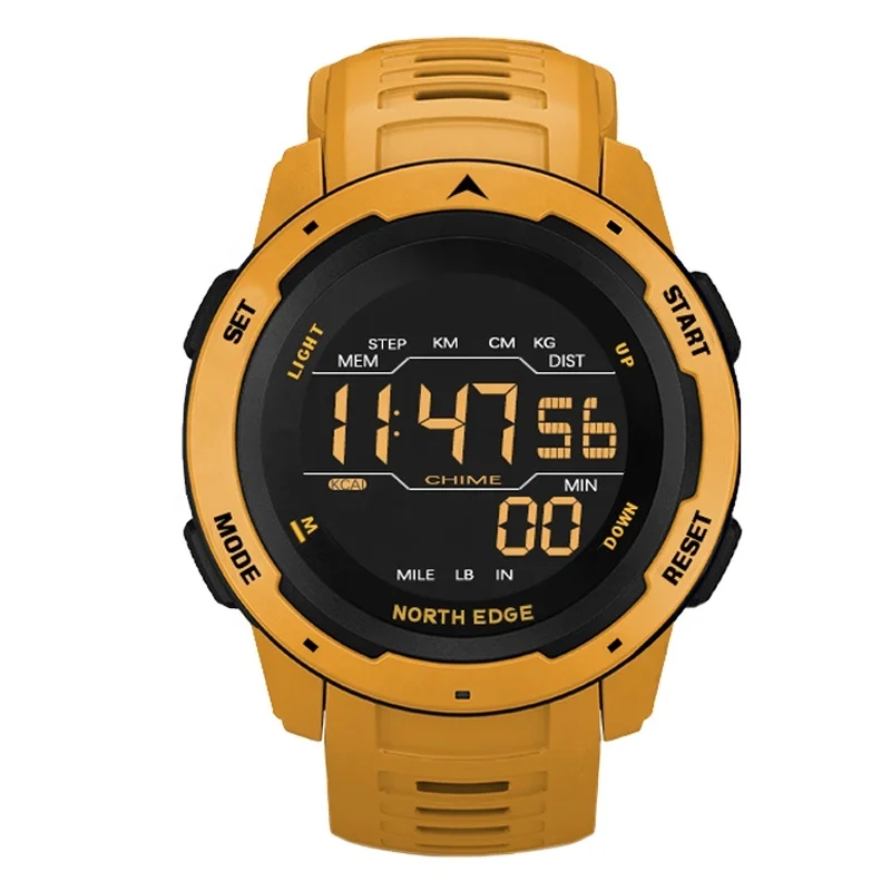 NORTH EDGE outdoor Men sports Dual Time Pedometer smart watch ip68 Waterproof 50M Digital Watch, 3 colors
NORTH EDGE outdoor Men sports Dual Time Pedometer smart watch ip68 Waterproof 50M Digital Watch, 3 colors
