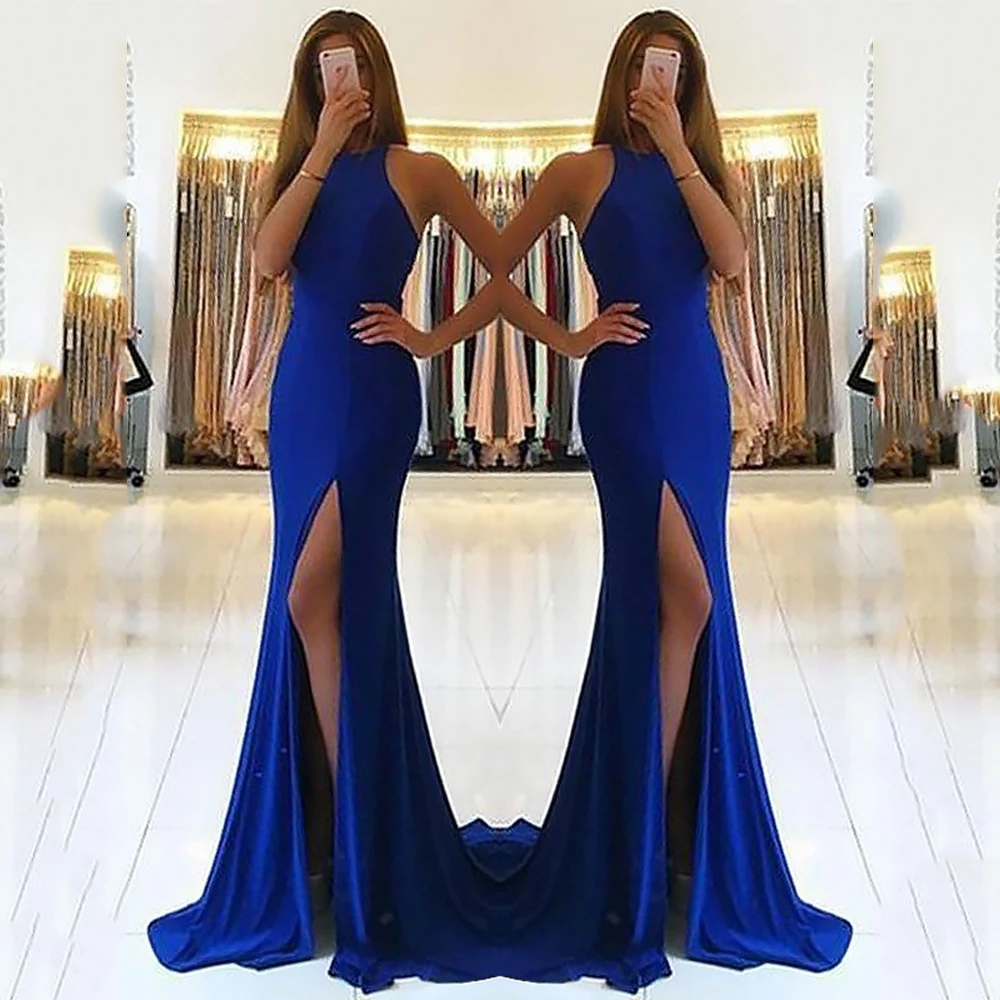 2020 Halter Neck Bodycon Split Long Formal Prom Dresses Women Elegant Sexy Party Gown, Customized colors
2020 Halter Neck Bodycon Split Long Formal Prom Dresses Women Elegant Sexy Party Gown, Customized colors