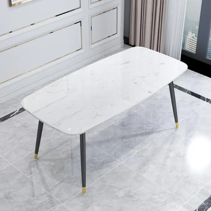 Nordic ins marble modern rectangular modern chair dining table simple small apartment chair table