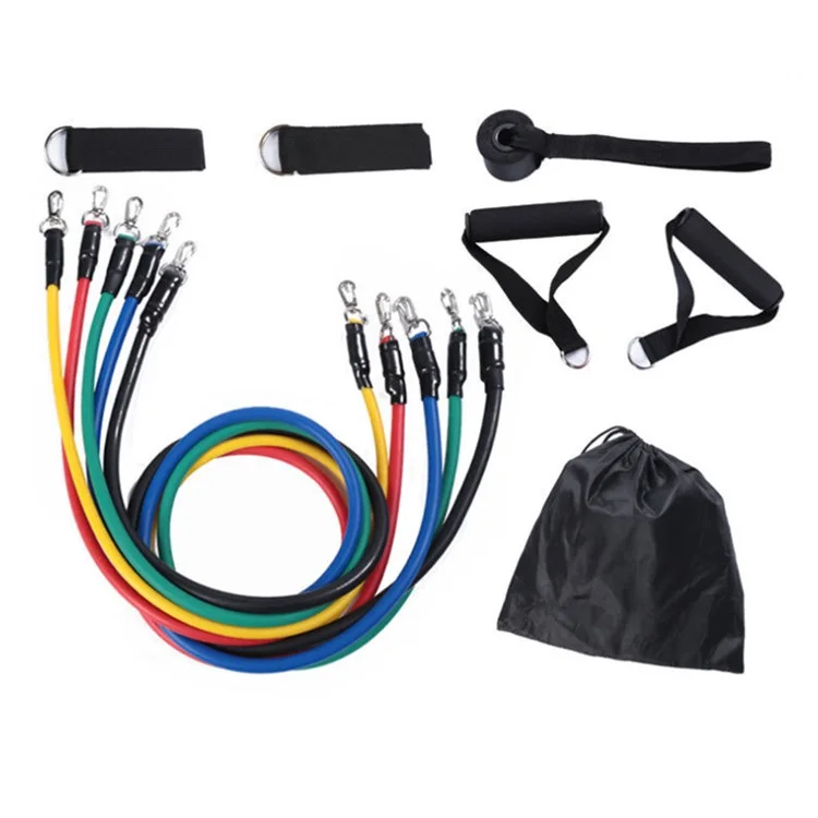 11pc Home Workout Exercise Fitness Resistance Band Set with Handles, Door Anchor and Ankle Straps
11pc Home Workout Exercise Fitness Resistance Band Set with Handles, Door Anchor and Ankle Straps