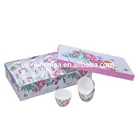 Home Factory Wholesale Price Beautiful Floral Bone China Espresso Cawa Cups 12pcs Arabic Coffee Cup Set for Gift
