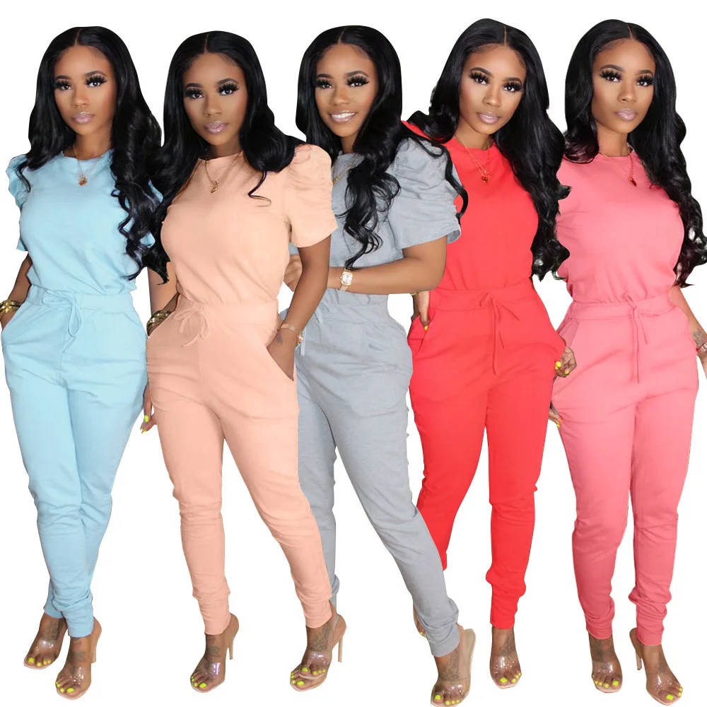 2020 Latest Two Piece Set Outfits Solid Colors Pleated Sleeves Jumpsuit Women 2 Piece Pants Set Leggings Trousers
2020 Latest Two Piece Set Outfits Solid Colors Pleated Sleeves Jumpsuit Women 2 Piece Pants Set Leggings Trousers