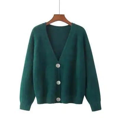 factory wholesale winter wear new Korean jacket velvet loose sweater women short knitted cardigan
factory wholesale winter wear new Korean jacket velvet loose sweater women short knitted cardigan