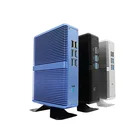 Blue 4K Display Mini PC Fanless Desktop Small Size Linux Celeron 2955U 3556U N3150 N3050 Barebone Computer HTPC