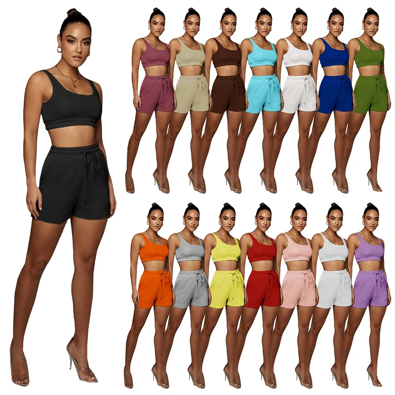 HR8163 Fashion Vest Two Piece Set Summer Tracksuit Solid Color Double Layer Tracksuits
HR8163 Fashion Vest Two Piece Set Summer Tracksuit Solid Color Double Layer Tracksuits