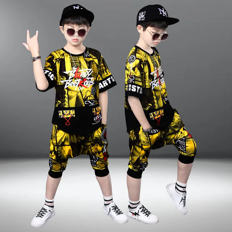 Summer Hot Sale Boys Clothing T-shirt Shorts Two-piece Children's Clothing Handsome Personality Suit 4-16 Children's Clothing
Summer Hot Sale Boys Clothing T-shirt Shorts Two-piece Children's Clothing Handsome Personality Suit 4-16 Children's Clothing