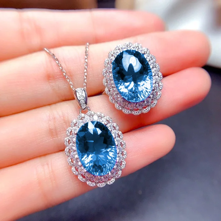 2021 Fashion New Product Set Simulation Sea Blue Topaz Full Diamond Open Ring Female Luxury Pendant Necklace Jewelry Set TZ062
2021 Fashion New Product Set Simulation Sea Blue Topaz Full Diamond Open Ring Female Luxury Pendant Necklace Jewelry Set TZ062
