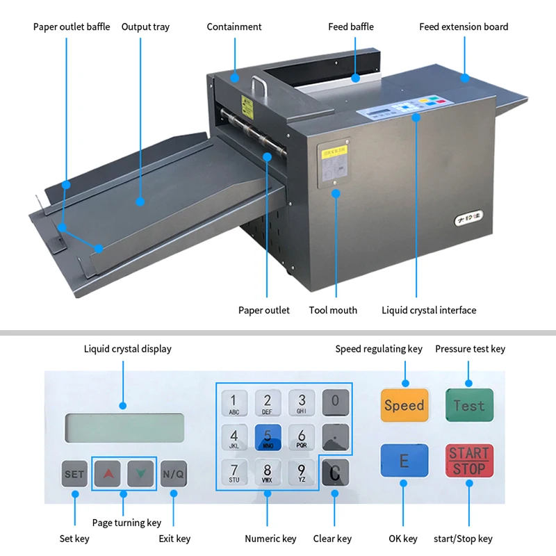 Electric Paper Book Cover creaser and perforated perforating and creasing machine paper perforating machine
Electric Paper Book Cover creaser and perforated perforating and creasing machine paper perforating machine