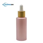 Cosmetic 60ml serum plastic bottle with gold dropper for packaging