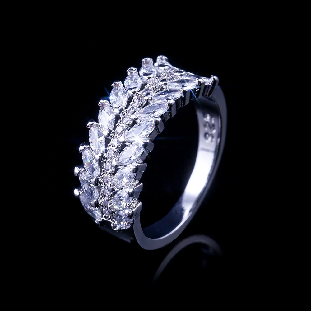 Double Row Zircon Rings for Women Ladies Silver Color Plated Luxury Wedding Engagement Rings Party Jewelry Women Accessories
Double Row Zircon Rings for Women Ladies Silver Color Plated Luxury Wedding Engagement Rings Party Jewelry Women Accessories