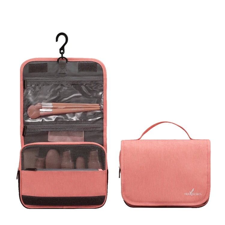 Travelsky personalized travel PU waterproof makeup bag hanging pink cosmetic bags, Customized
Travelsky personalized travel PU waterproof makeup bag hanging pink cosmetic bags, Customized