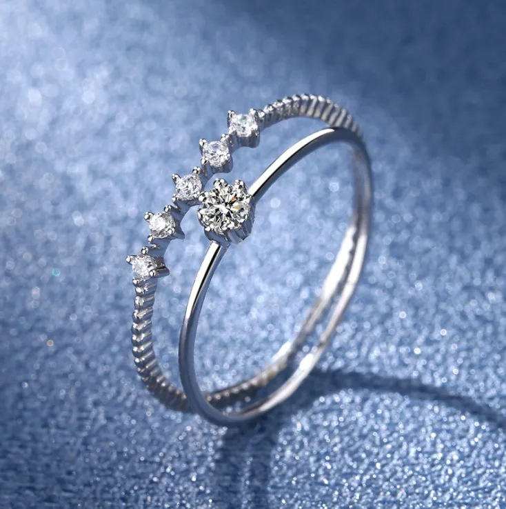 NEULRY ins Trendy 10 points Moissanite Small Diamond Double Layer Sterling Silver Ring
NEULRY ins Trendy 10 points Moissanite Small Diamond Double Layer Sterling Silver Ring