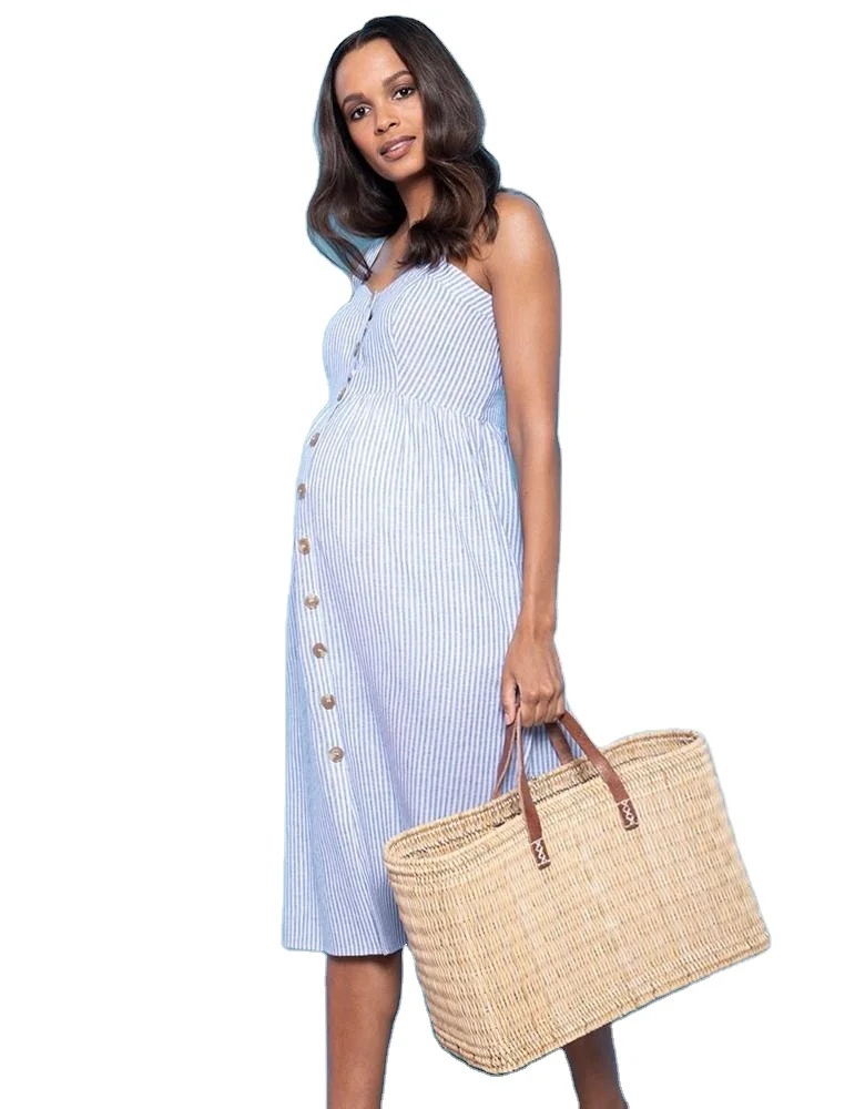 2020 Wholesale deep v neck sleeveless pregnancy dress stripe spaghetti strap maternity dresses, Customized color
2020 Wholesale deep v neck sleeveless pregnancy dress stripe spaghetti strap maternity dresses, Customized color