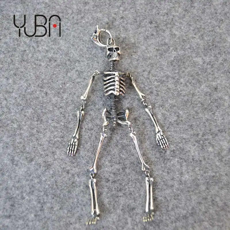 925 silver body frame pendant for men NECKLACE GOTHIC PUNK style Funny Thai silver Skull Pendant
925 silver body frame pendant for men NECKLACE GOTHIC PUNK style Funny Thai silver Skull Pendant