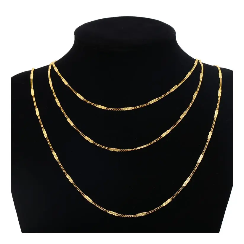 New Style Wholesale 18k Gold-plated Vacuum Electroplating Embossed Brass Rope Chain Necklace
New Style Wholesale 18k Gold-plated Vacuum Electroplating Embossed Brass Rope Chain Necklace