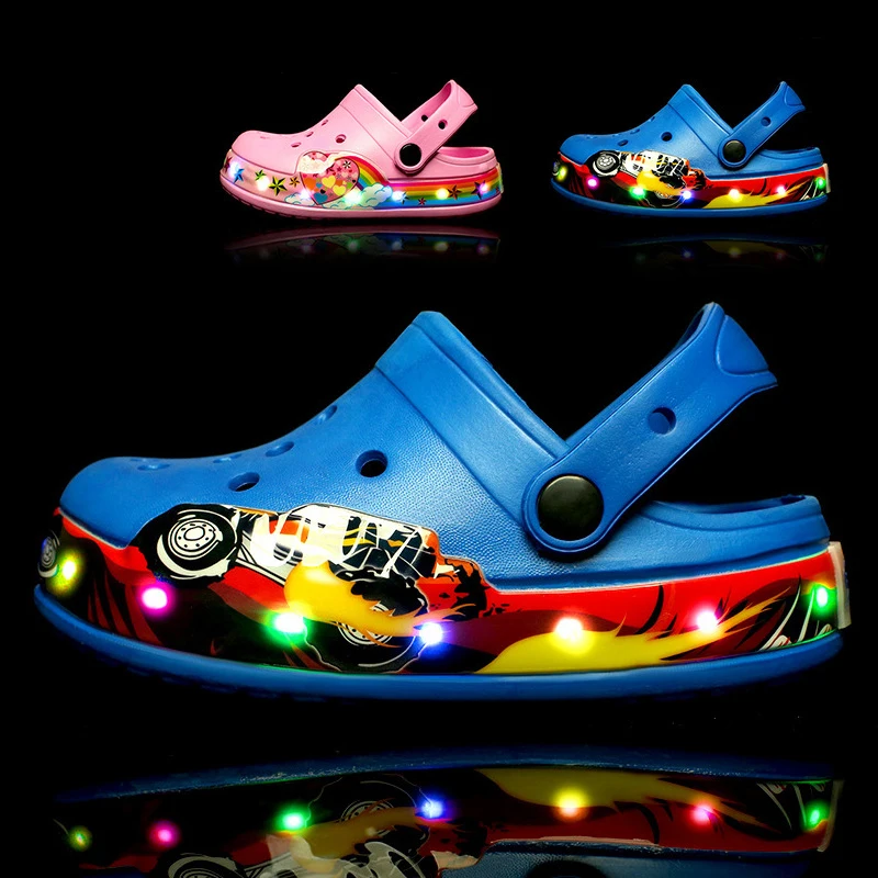 2023 New Arrival Children EVA Summer Non-slip Cartoon LED Car Flashing Toddler Lighting Kids Clog Shoes For boys girls
2023 New Arrival Children EVA Summer Non-slip Cartoon LED Car Flashing Toddler Lighting Kids Clog Shoes For boys girls