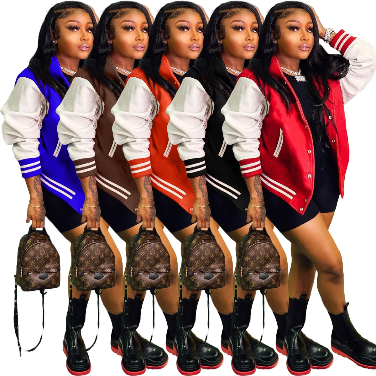 2021 Wholesale Ladies Custom Baseball Jacket Letterman Blank Hooded Coats Winter Fall Jackets for Women, 5 colors
2021 Wholesale Ladies Custom Baseball Jacket Letterman Blank Hooded Coats Winter Fall Jackets for Women, 5 colors