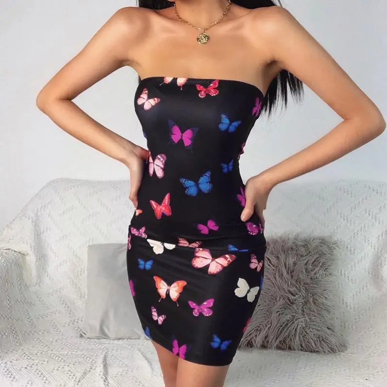 FREE SAMPLE JHTH Summer new style color butterfly print sexy sexy shoulder strap one-neck dress women
FREE SAMPLE JHTH Summer new style color butterfly print sexy sexy shoulder strap one-neck dress women