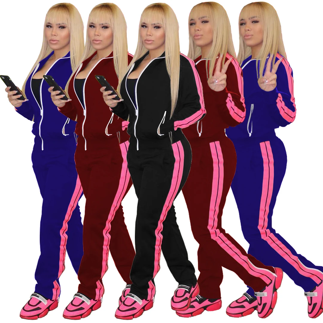 2021 Drop Shipping Casual Solid Color Stitched Printed Zipper Loose Coat Pants Two Piece Set Women Tracksuit Pants Set, Picture color
2021 Drop Shipping Casual Solid Color Stitched Printed Zipper Loose Coat Pants Two Piece Set Women Tracksuit Pants Set, Picture color