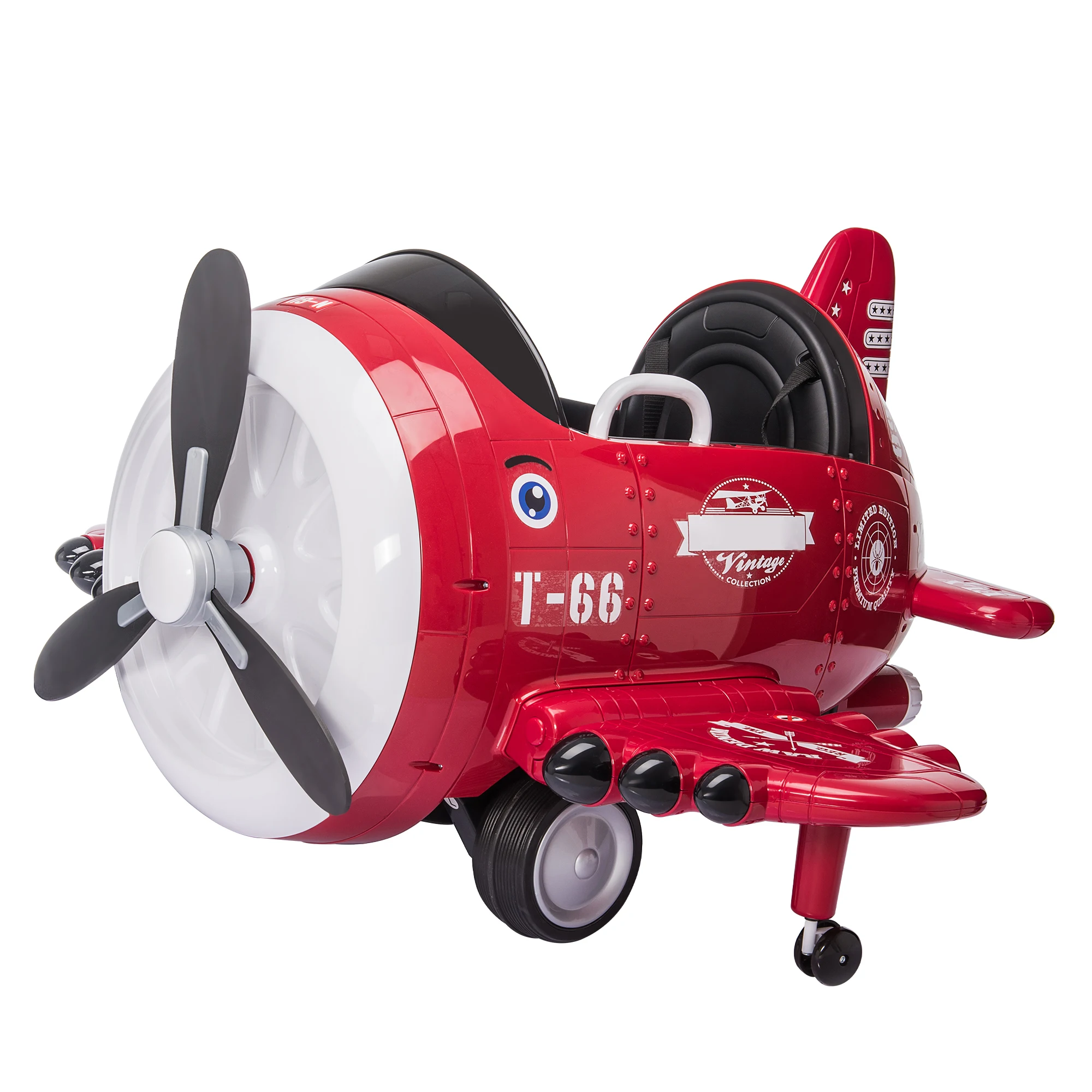 12v electric kids ride on toy plane with USB FM wind driven propeller 360 degree rotating by 2 joysticks
12v electric kids ride on toy plane with USB FM wind driven propeller 360 degree rotating by 2 joysticks
