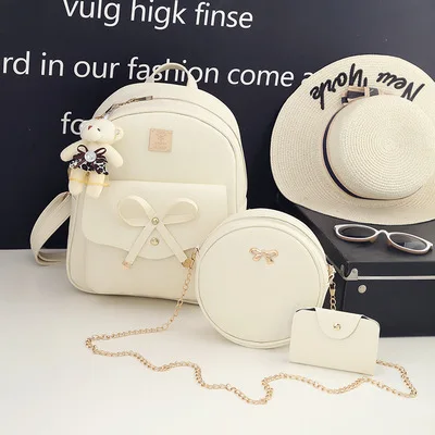 Hot Sale Fahion Backpack Bags Women Sweet Backpack +Sling Bag+Card bag 3pcs Set for Ladies Girls
Hot Sale Fahion Backpack Bags Women Sweet Backpack +Sling Bag+Card bag 3pcs Set for Ladies Girls